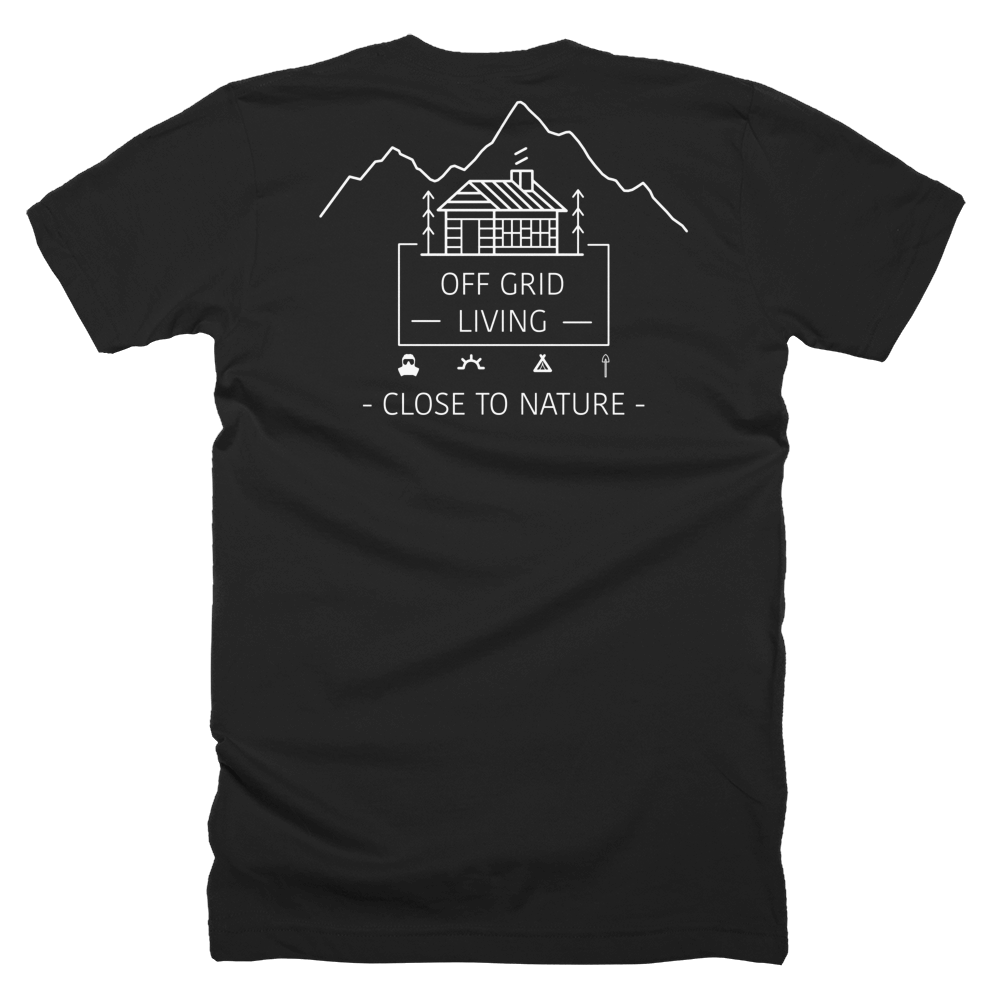 Off Grid Living T-Shirt Large Logo - Off Grid Living for Beginners