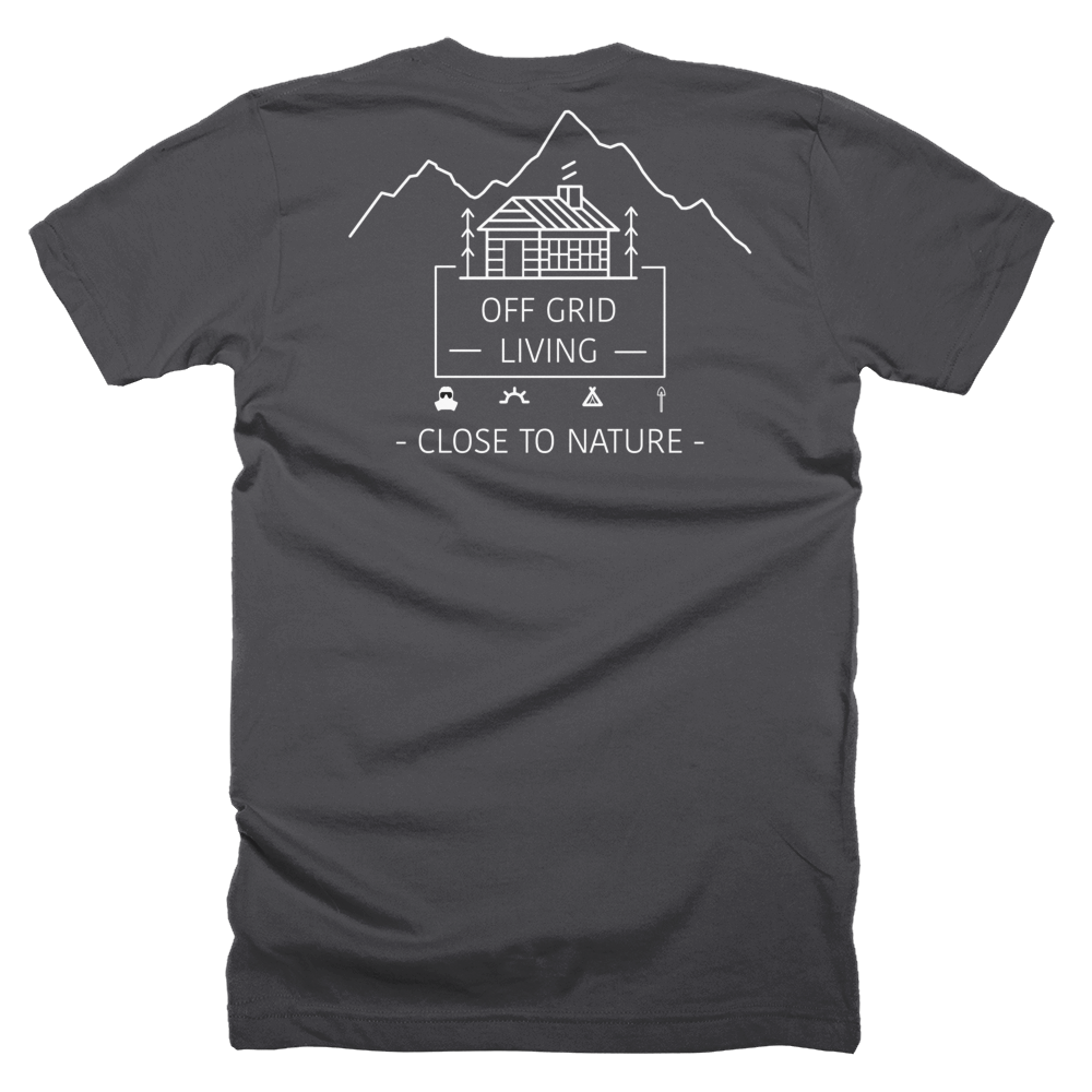 Off Grid Living T-Shirt Large Logo - Off Grid Living for Beginners