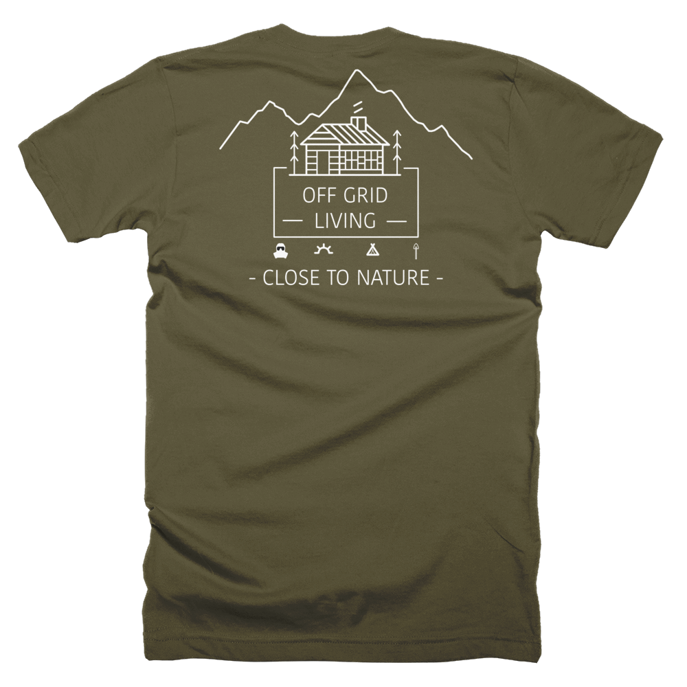 Off Grid Living T-Shirt Large Logo - Off Grid Living for Beginners